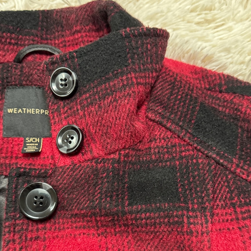 ๐2X HP๐ Weatherproof Plaid Peacoat ๐ Red & Black - Picture 9 of 16
